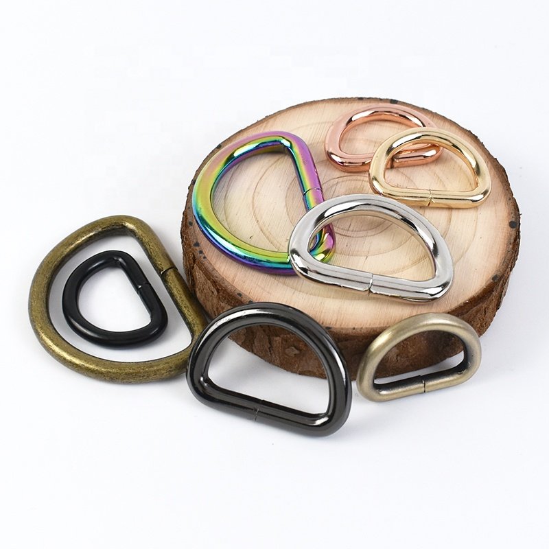 MeeTee F4-6 16/20/25/32/38/50mm High Quality Alloy Bag Strap Connective Clasp Luggage Handbag Hardware Accessories D Ring Buckle