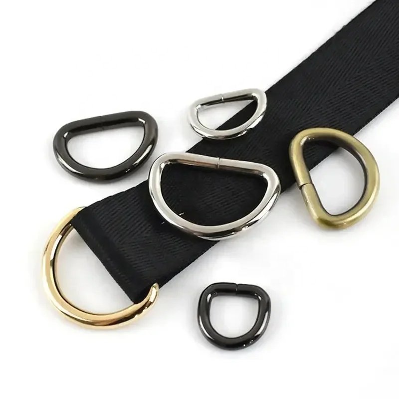 MeeTee F4-6 16/20/25/32/38/50mm High Quality Alloy Bag Strap Connective Clasp Luggage Handbag Hardware Accessories D Ring Buckle