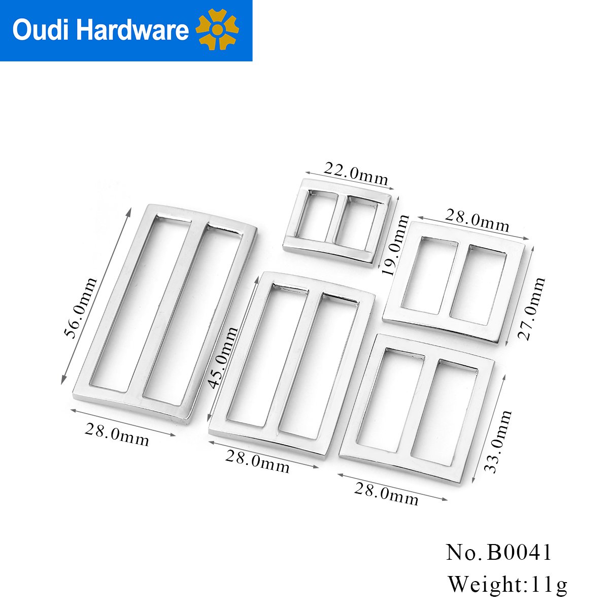 7 Different Size Shape Edge Metal Bag Adjust Metal Strap Buckles For Webbing Diy Bag Luggage