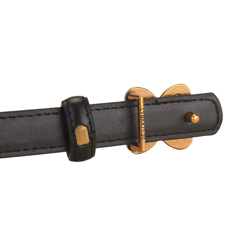 Customized 2cm Width Cow Hide Genuine Leather Belt for Women Fashionable Trendy Ladies Belt with Alloy Buckle Designed Style