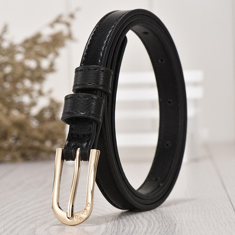 Fashion Black Blue White Pink Red Women Belts Thin Skinny Waistband Pin Buckle Adjustable Belt Summer Dress Jeans Strap Pu Belts