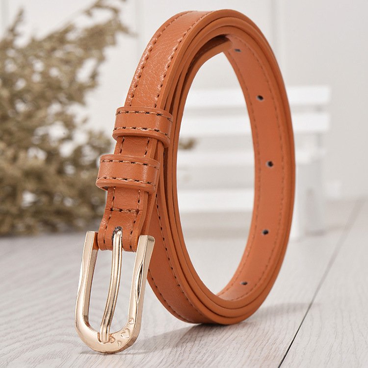 Fashion Black Blue White Pink Red Women Belts Thin Skinny Waistband Pin Buckle Adjustable Belt Summer Dress Jeans Strap Pu Belts