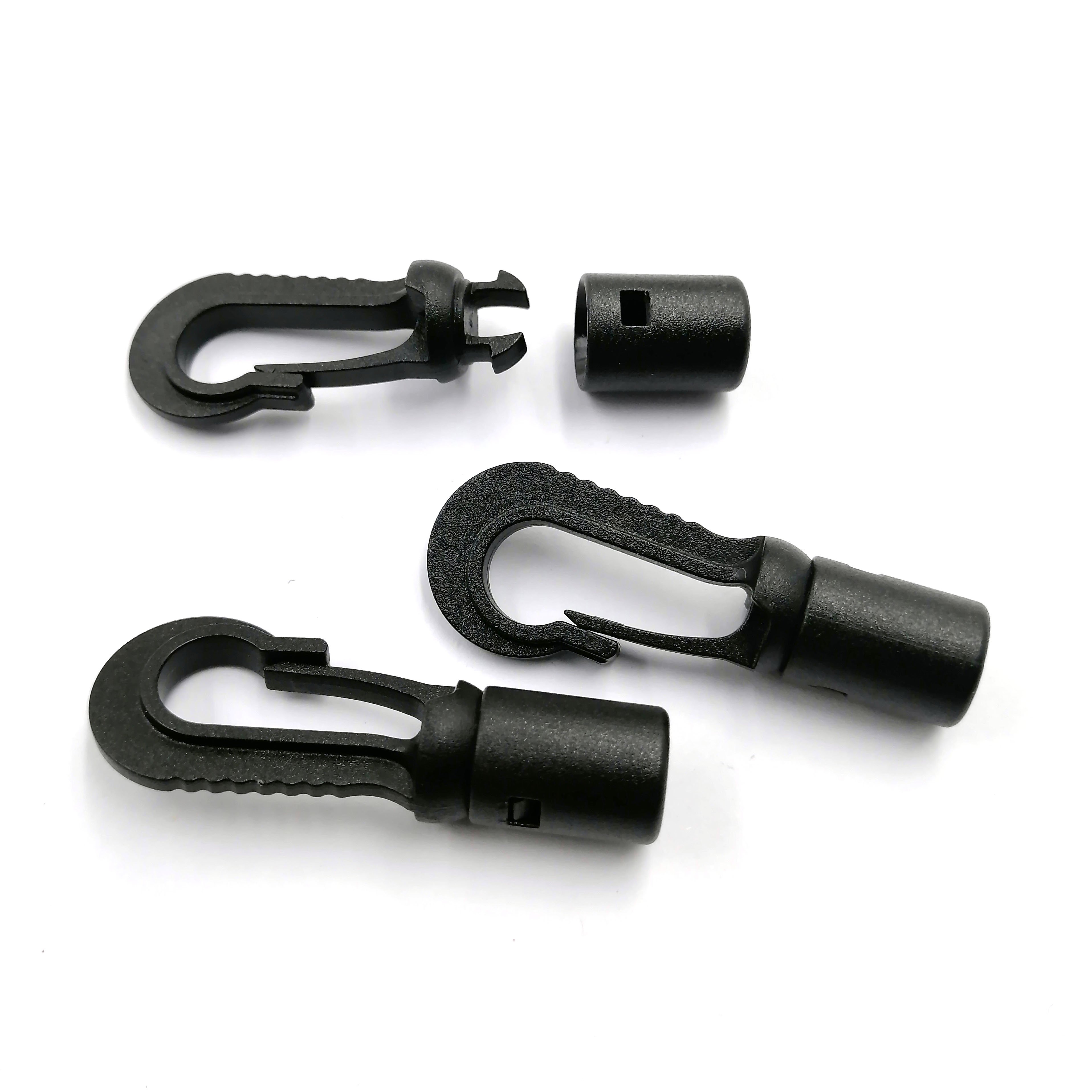 Plastic Lock Hook Bungee Shock Snap Hook Clip Cord End Rope Hook Buckles For Camping Boat Kayak Canoe