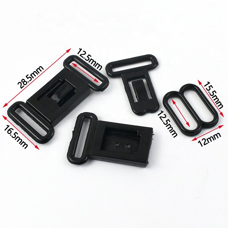 Meetee BK024 12.5mm Garment Accessory Plastic Underwear Adjustment Buckle Bow Tie Buckle Part Bra And Swimsuit Interlock Buckle