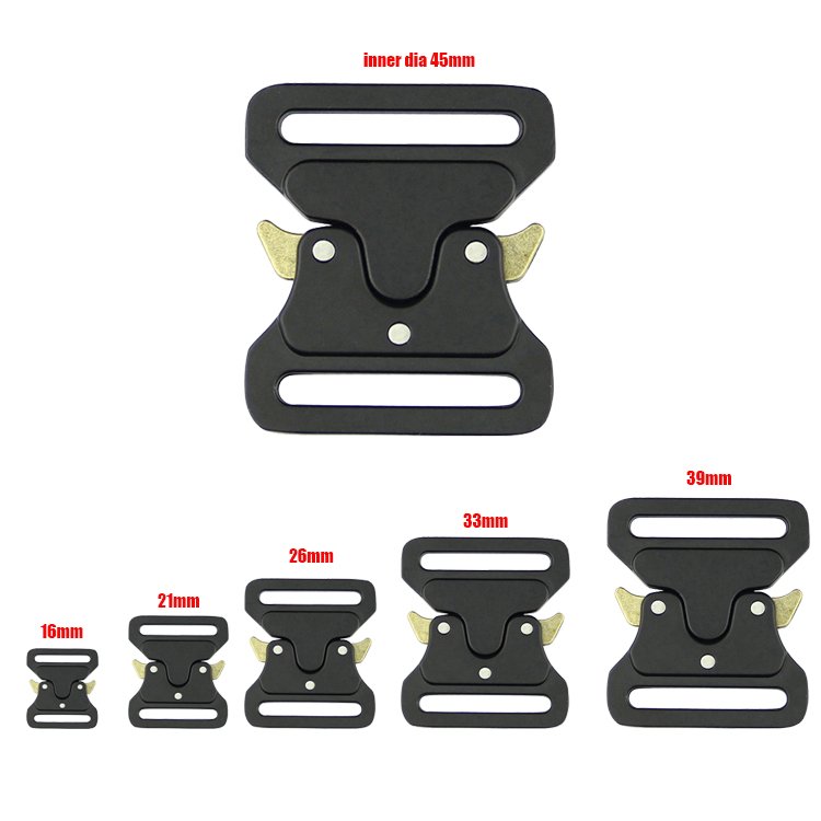 21mm hardware bag accessories black leather buckle for strap and boots small strong metal 3/4inch quick release buckle