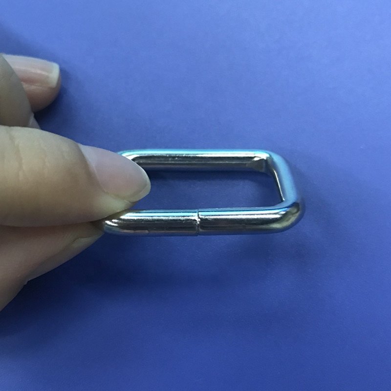 Bag accessory hardware of square ring metal buckles for handbag