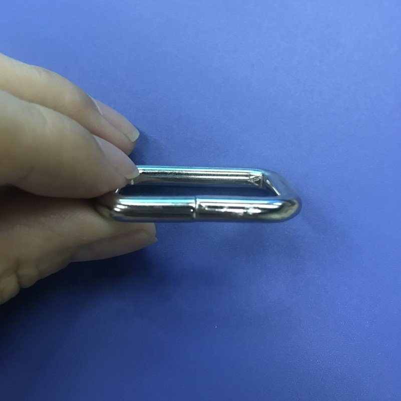 Bag accessory hardware of square ring metal buckles for handbag