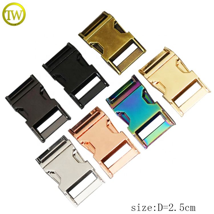 Custom logo Factory Price Dog Collar Metal Accessories Quick Side Release Buckles