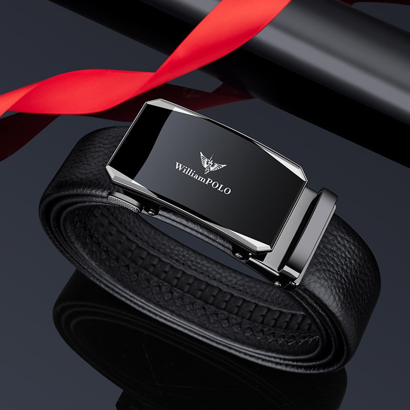 Factory direct sale new men's belt leather alloy automatic buckle men's belt youth business leisure gift wholesale customization