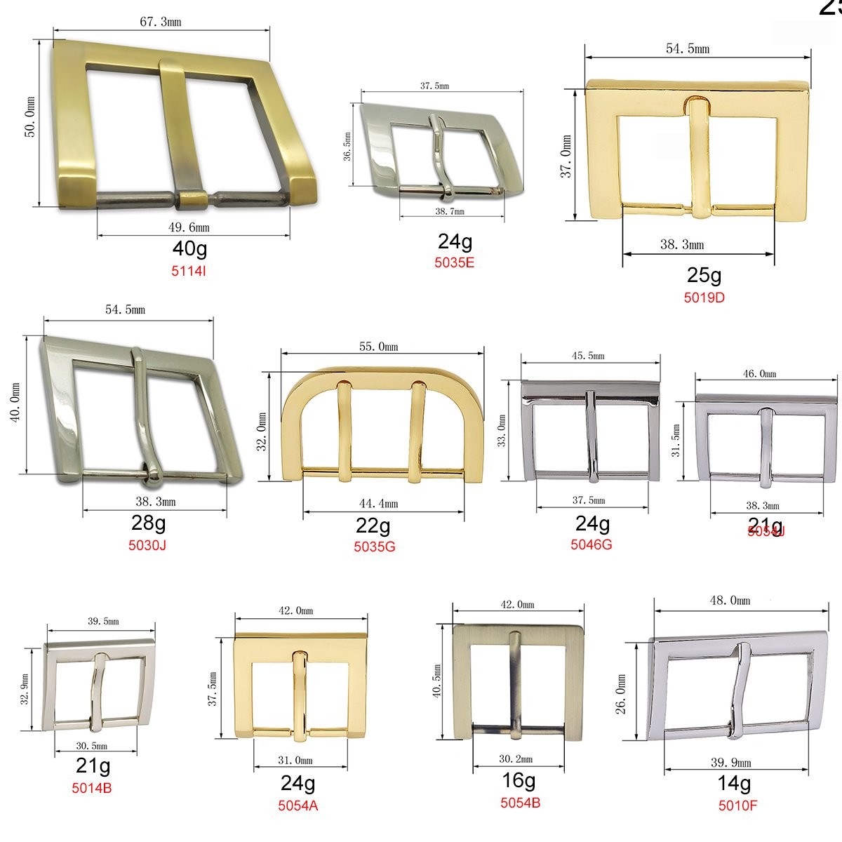 Custom 1" 1/2 3cm Metal Black Curve Slide Removable Regular Belt Pin Buckle Center Heel Bar Buckles For Webbing Leather Strap
