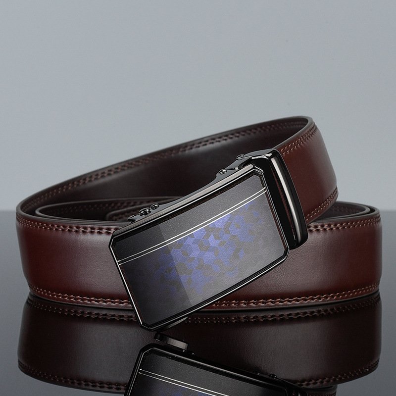 Wholesale New Design Men's Genuine Leather Cowhide Belt with Alloy Buckle