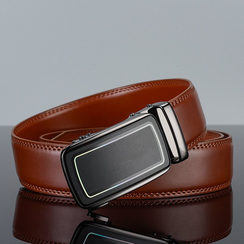 Wholesale New Design Men's Genuine Leather Cowhide Belt with Alloy Buckle