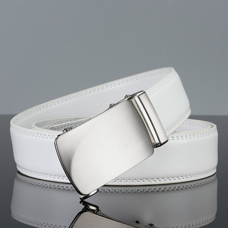 Wholesale New Design Men's Genuine Leather Cowhide Belt with Alloy Buckle