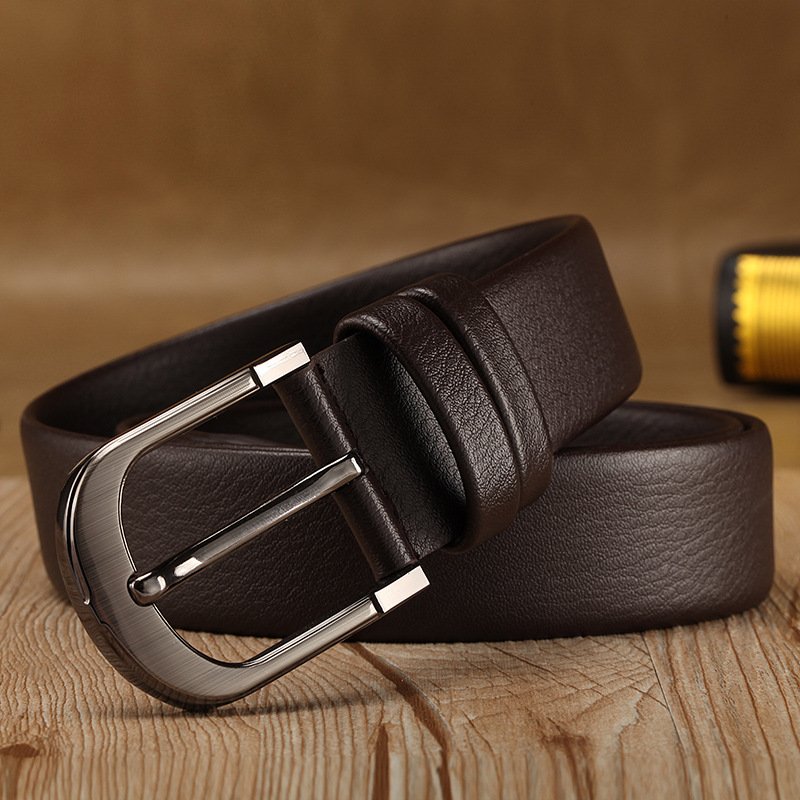 Best sale Wholesale men belts Men's pin buckle belt Genuine Leather fashion belt