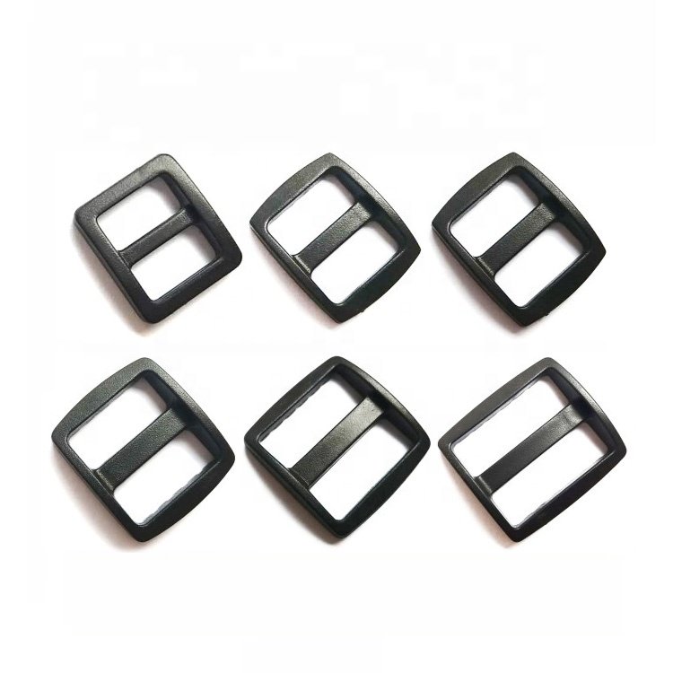 Adjustable Buckles Strap Belt Buckle Adjustable Black Plastic Tri Glide Slide Buckle