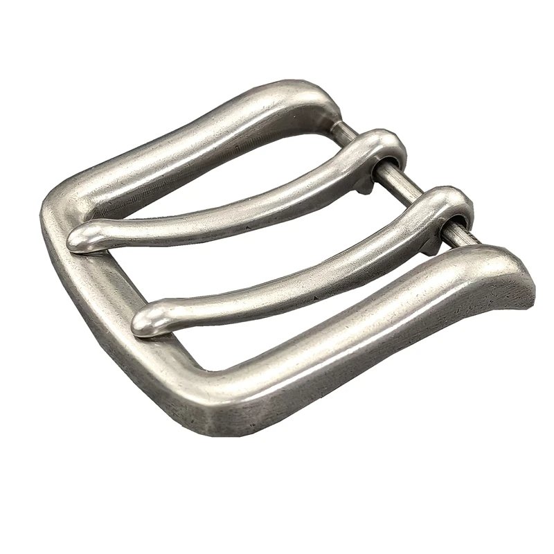 Double Pin Metal Belt Quality Leather Belt Craft Parts Cowboy Western Belt Buckle For Men