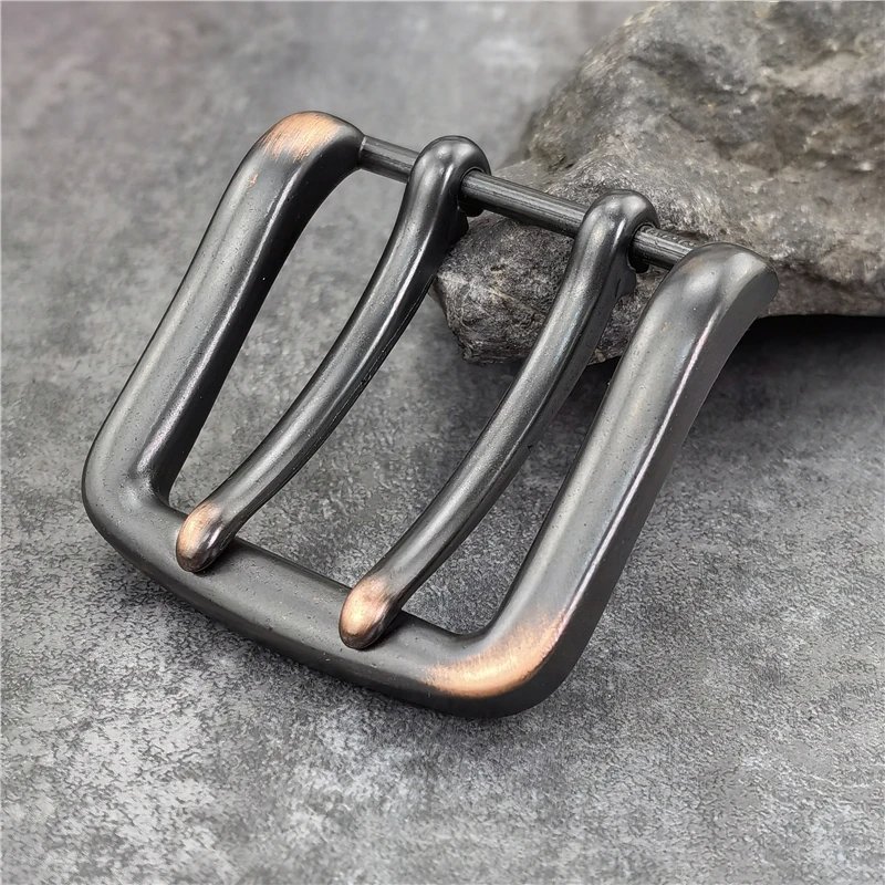 Double Pin Metal Belt Quality Leather Belt Craft Parts Cowboy Western Belt Buckle For Men