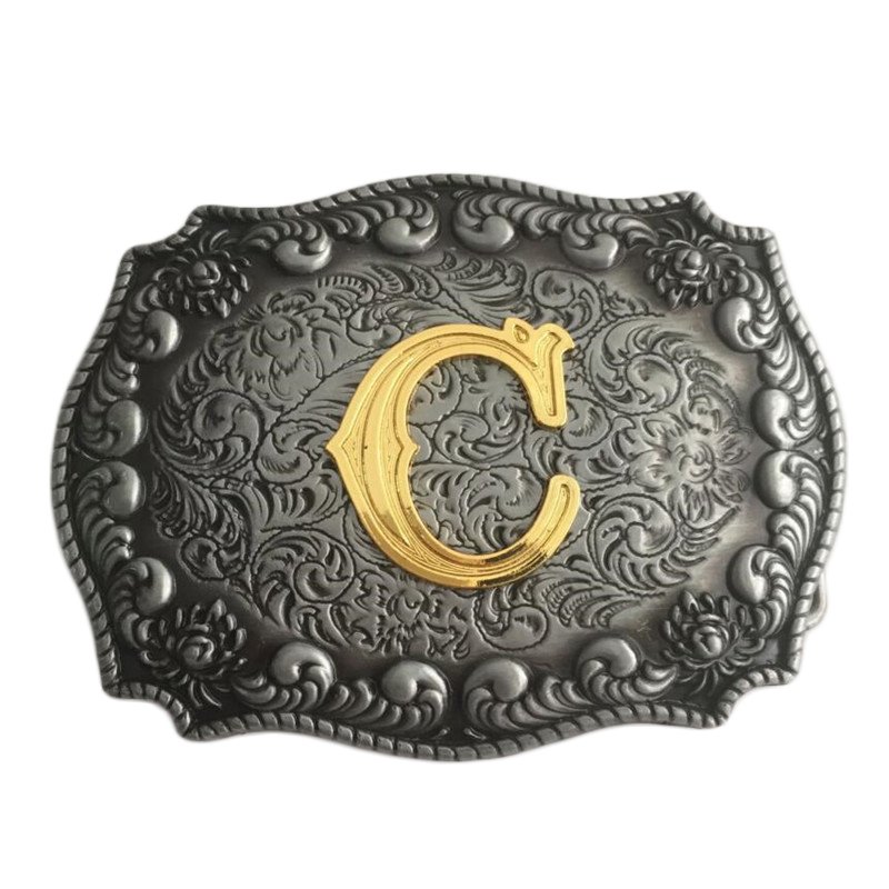 Western Montana Youth Belt Buckle Gadget Fir Men With Initial Letter T Logo