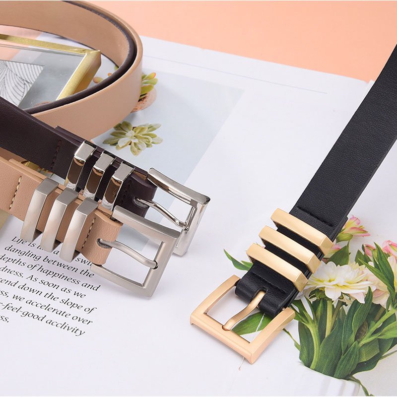 Wholesale 2023 new 2.4 cm wide womens chic korean style pu leather casual jeans pants belt ladies belt