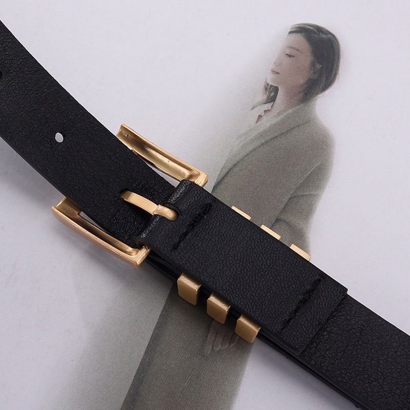 Wholesale 2023 new 2.4 cm wide womens chic korean style pu leather casual jeans pants belt ladies belt