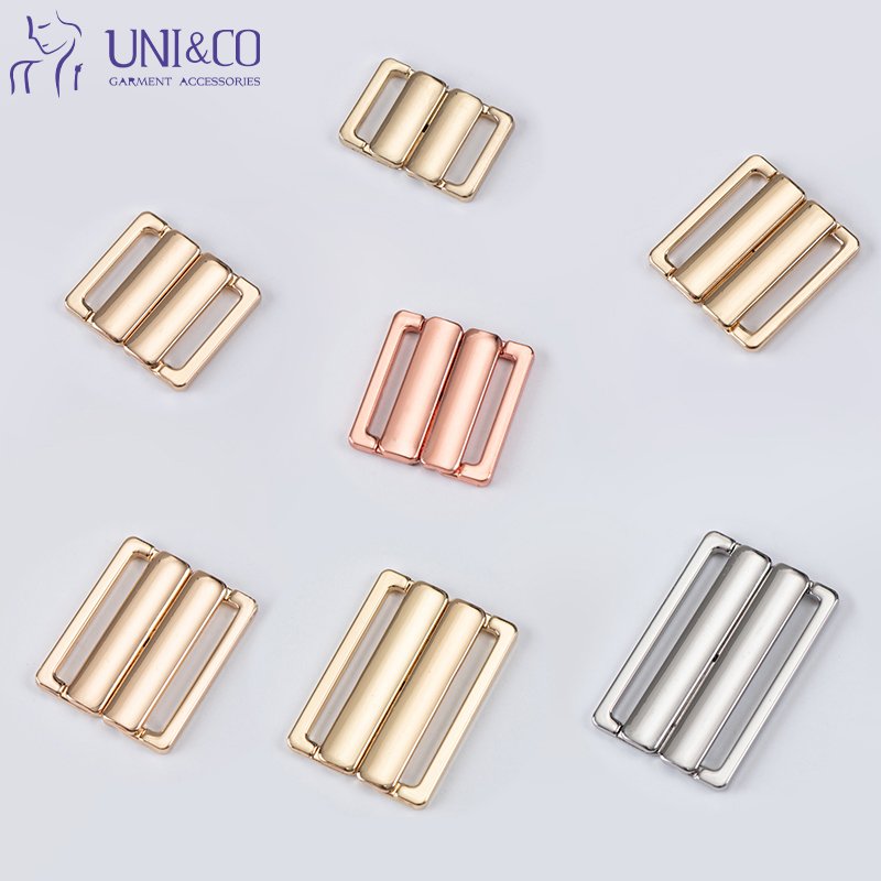 25mm Nickel Free Shinning Zinc Alloy Metal Bra Clasp Connectors Closure Swimsuit Buckle for Underwear Bikini
