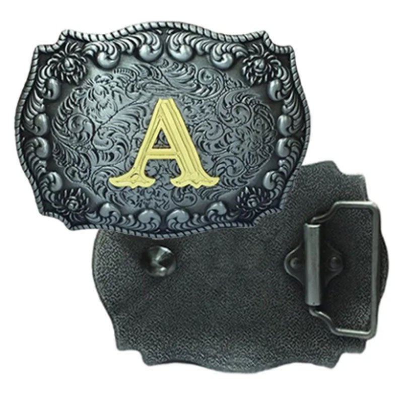 Belt Buckle Custom Manufacturer 3D Gold Brass Emboss Luxury Cowboy Men Western Logo Metal Custom Belt Buckle For Men