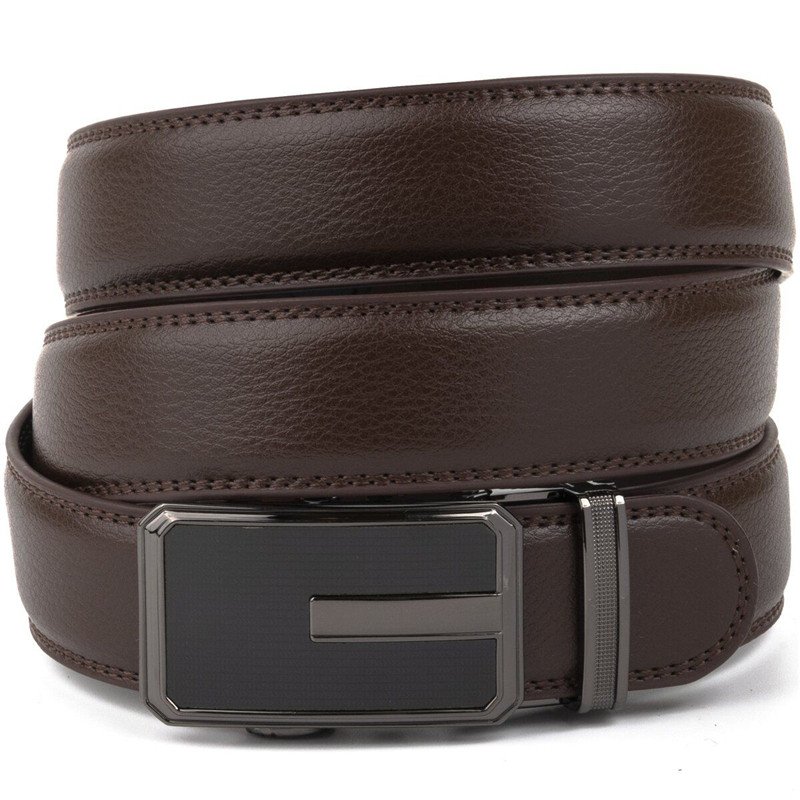 LQbelt 3CM Men's Automatic Buckle Belt Genuine Leather Belts For Men Custom Ratchet Belt 31MM OEM Factory