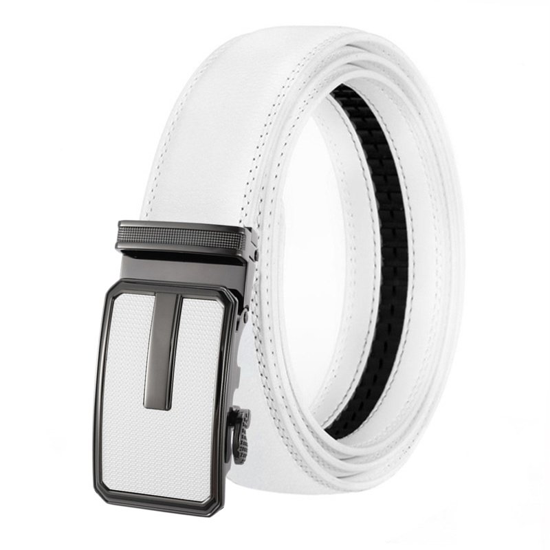 LQbelt 3CM Men's Automatic Buckle Belt Genuine Leather Belts For Men Custom Ratchet Belt 31MM OEM Factory