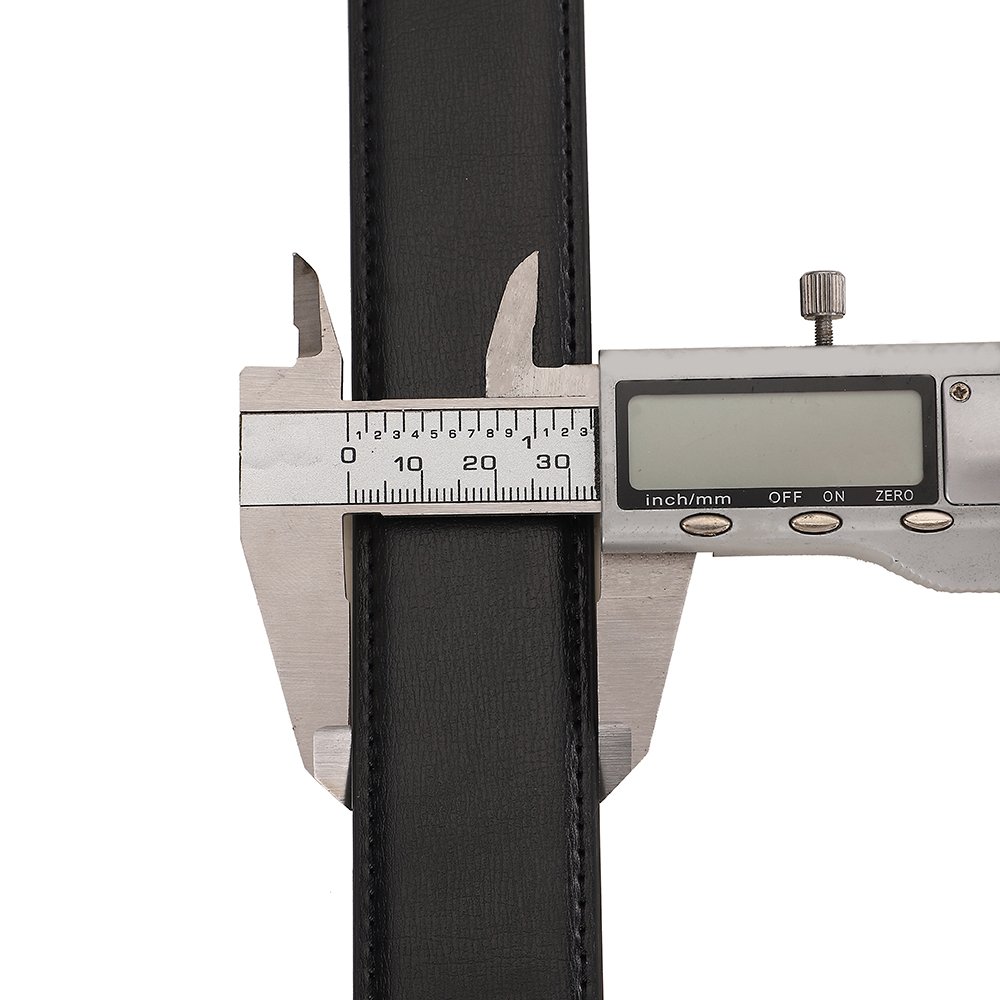 Men's Casual Fashion Cowhide Leather Belt with Fine Automatic Buckle Custom Length Durable and for Gift Giving to Friends