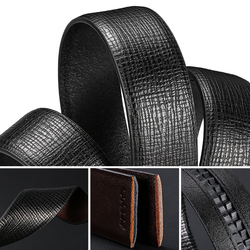 CHRISTMAS Gift Elephant Grain Men's Leather Belt Automatic Buckle Belt Versatile Cowhide Belt