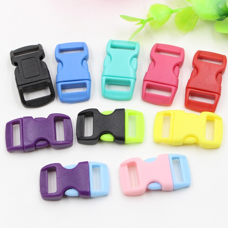 10mm 15mm 20mm 25mm Plastic Colorful Contoured Side Release Buckles For Paracord Pets Collar Strap Backpack Bag DIY Accessories