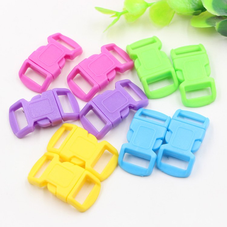10mm 15mm 20mm 25mm Plastic Colorful Contoured Side Release Buckles For Paracord Pets Collar Strap Backpack Bag DIY Accessories