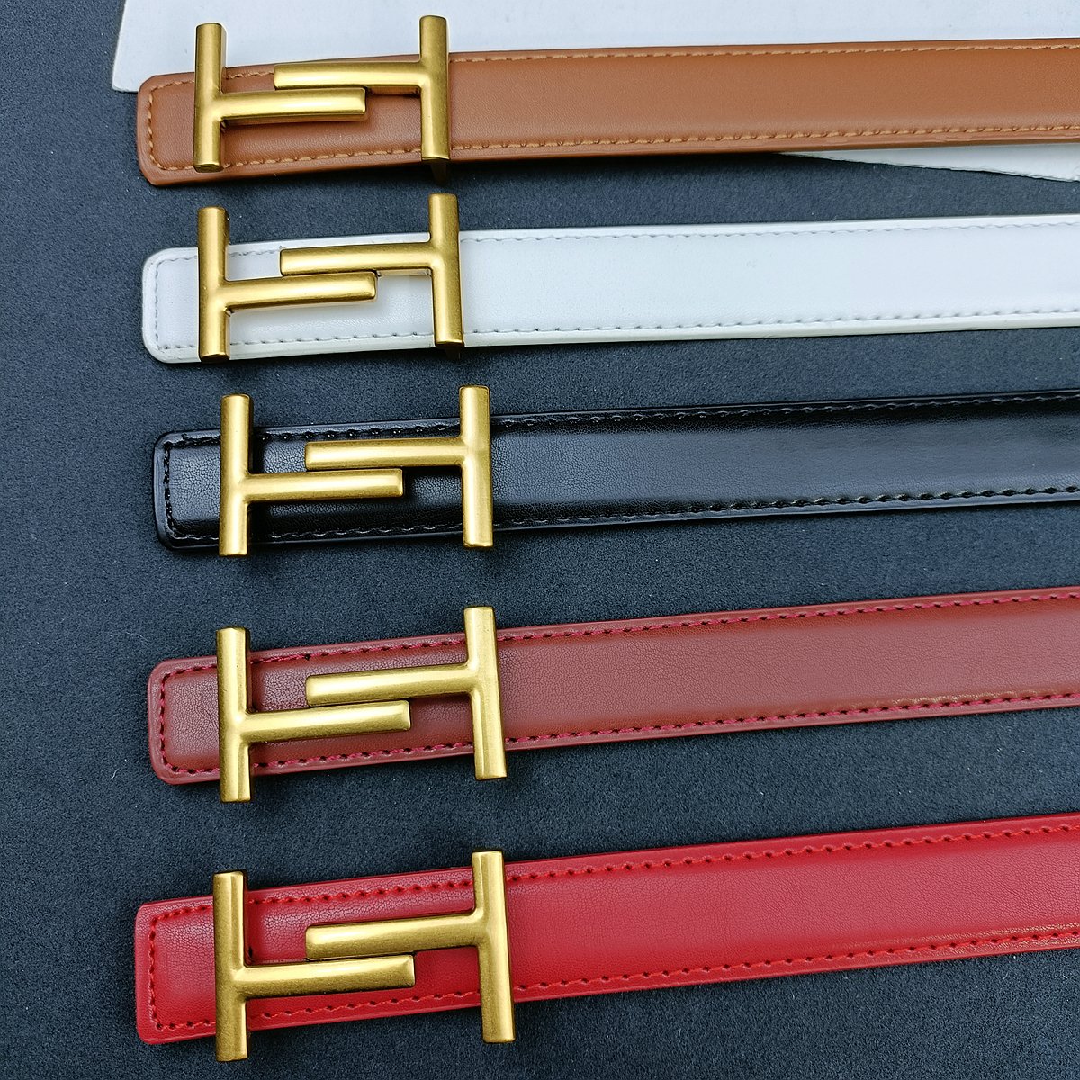 Luxury Letter TT Buckle Genuine Leather Belt Female Decorative Jeans Waist Belt Wholesales