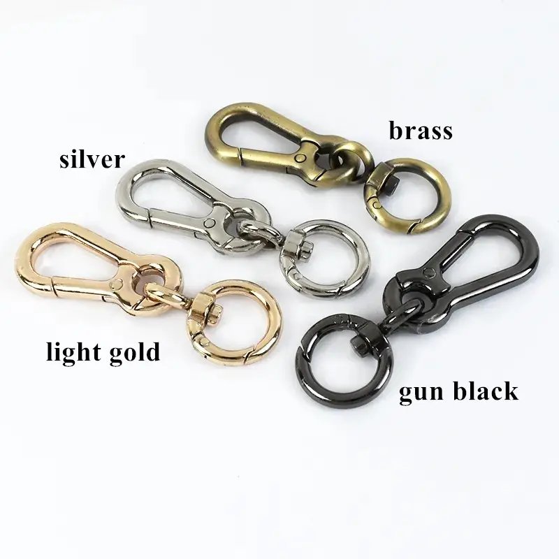17mm Handbag Parts Accessories Bag Buckles Rotating Clasp Spring Swivel Hooks