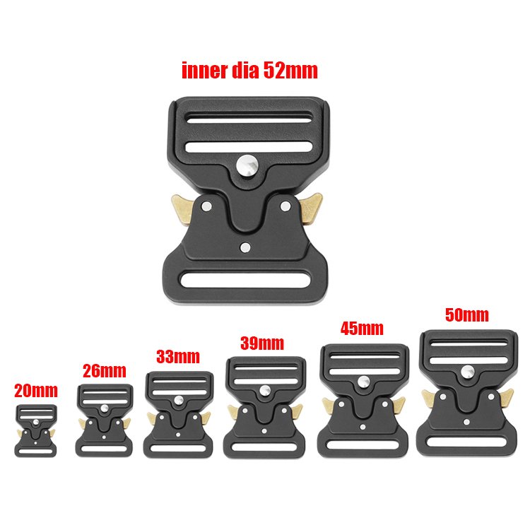 pet supplies 52mm metal side release buckle 1inch quick release strap webbing side buckle 2 inch metal buckle