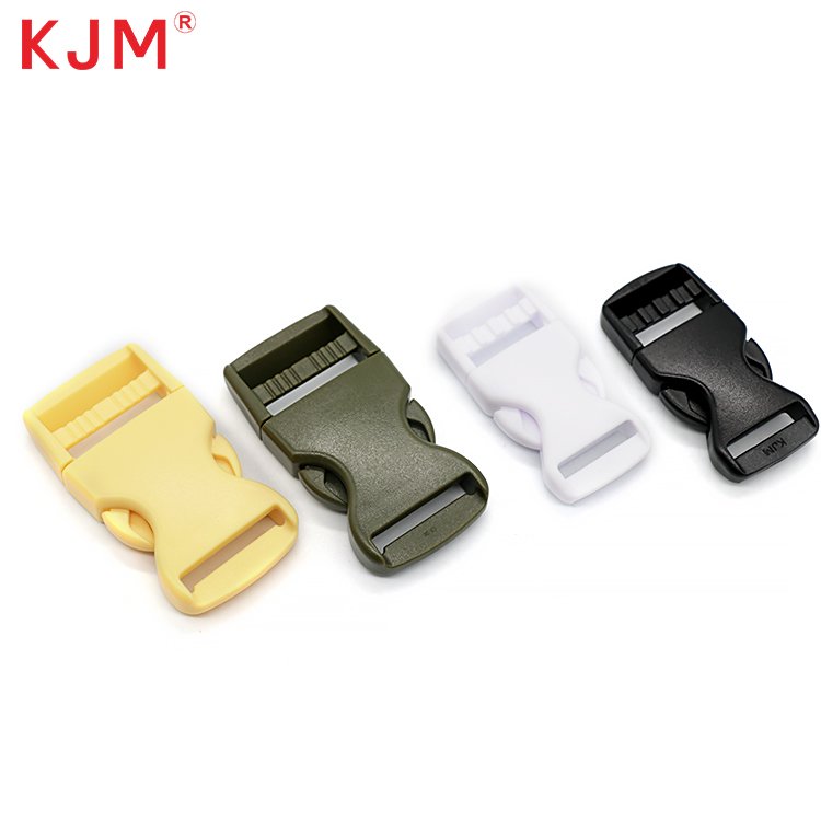 GRS Certification Bag Accessories Dual Adjustable Recycled Plastic Buckle Black Pom Side Release Buckle for Bag Belt Straps