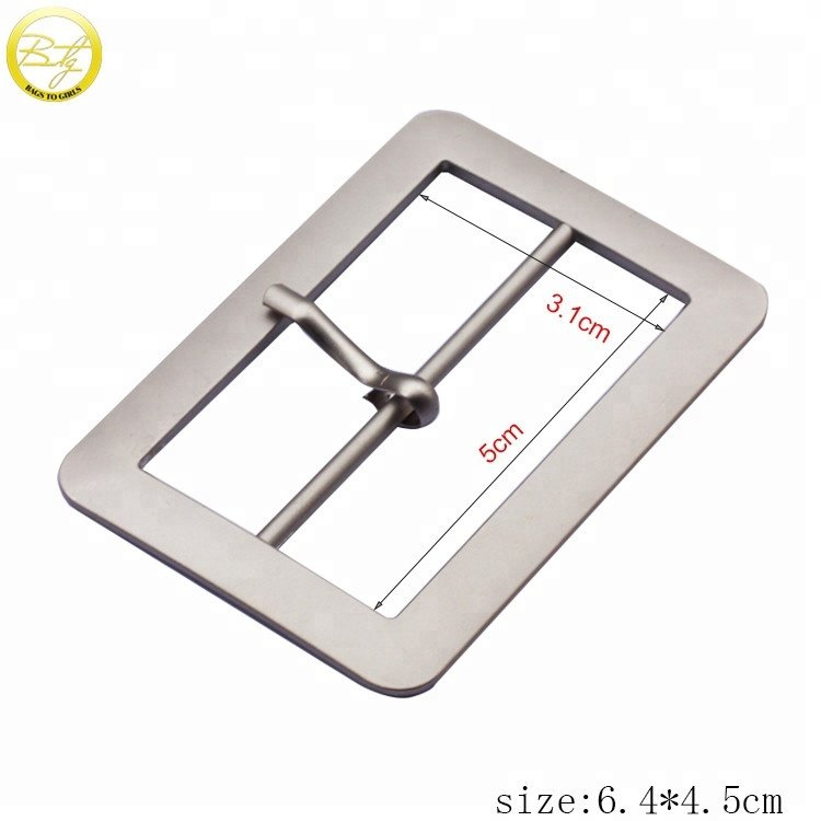 Custom made logo leather belts buckle zinc alloy shoes pin buckle adjuster hardware for handbags