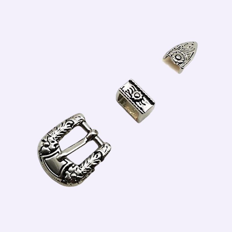 Factory Wholesale Western Belt Buckle Cowboy Zinc Alloy Vintage Belt Buckle Design Pattern 3 Piece Buckle