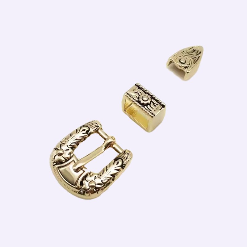 Factory Wholesale Western Belt Buckle Cowboy Zinc Alloy Vintage Belt Buckle Design Pattern 3 Piece Buckle
