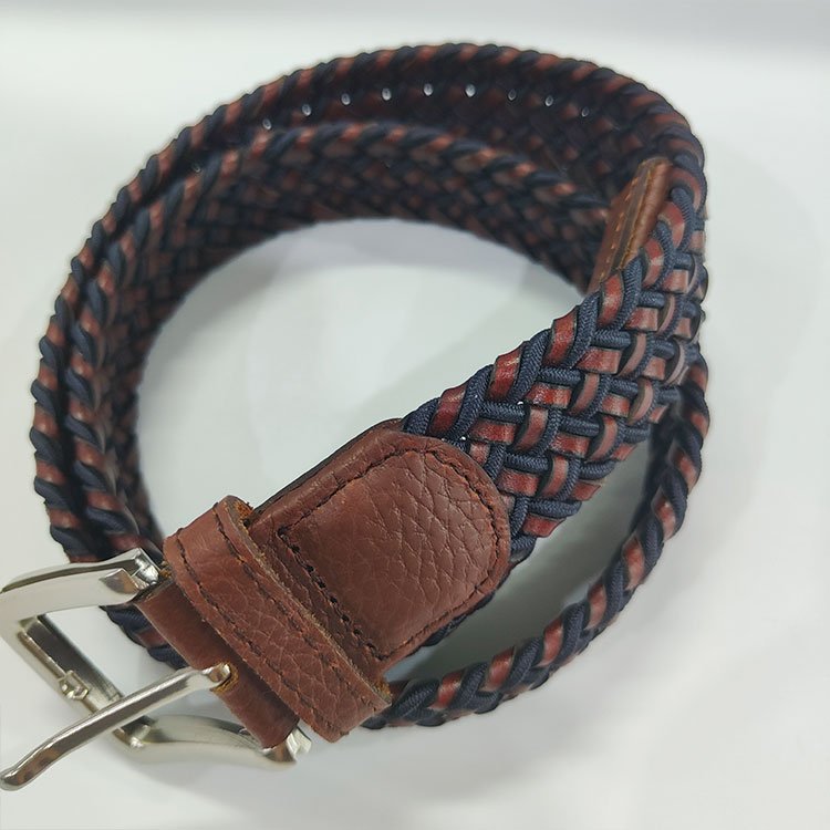 High Quality Wholesale Genuine Leather Customize Mens Stretch Elastic Adjustable Belts With Alloy Buckle