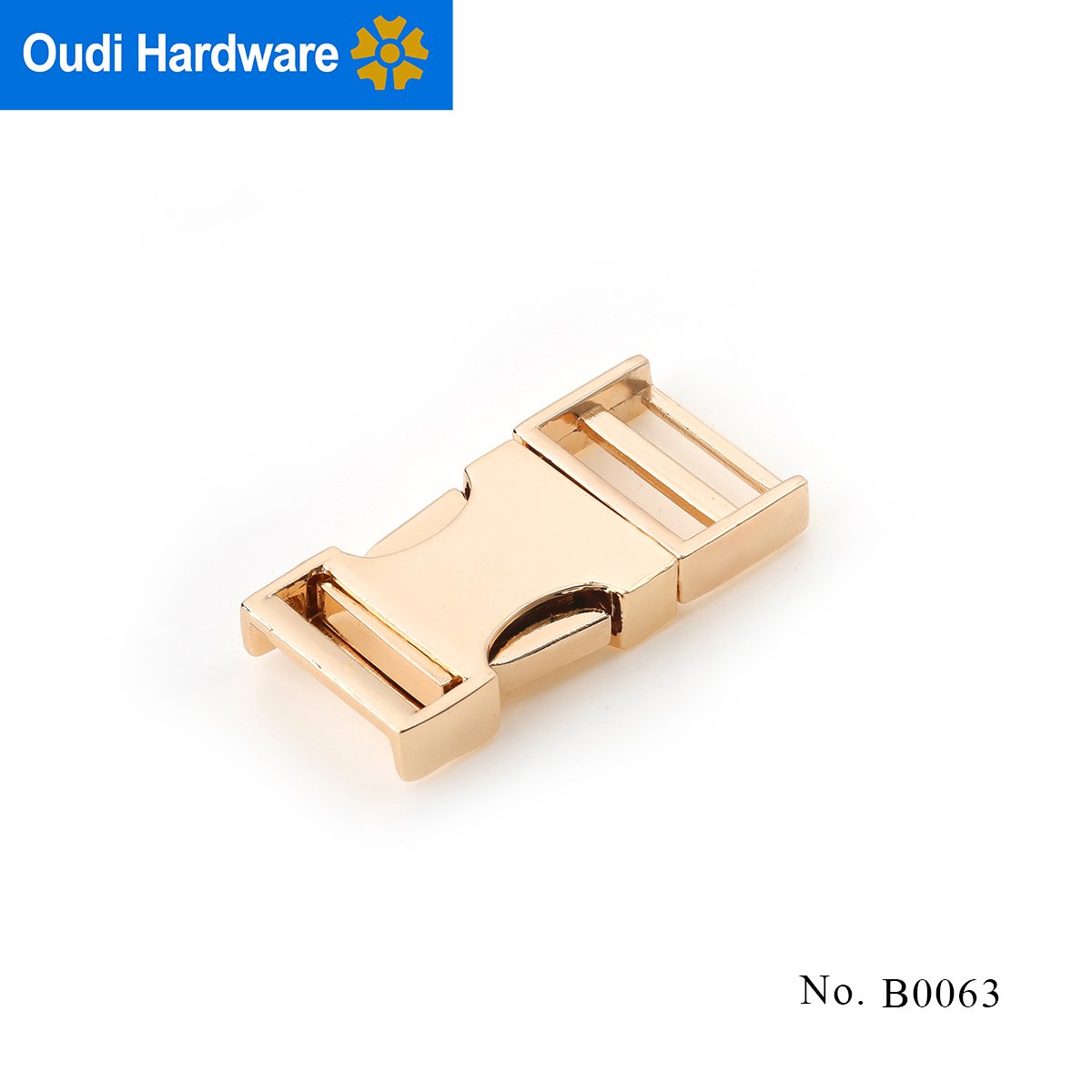 Light Gold Side Release Buckles for Dog Collars High Quality Zinc Alloy Side Quick Release Buckles for Bags and Luggages