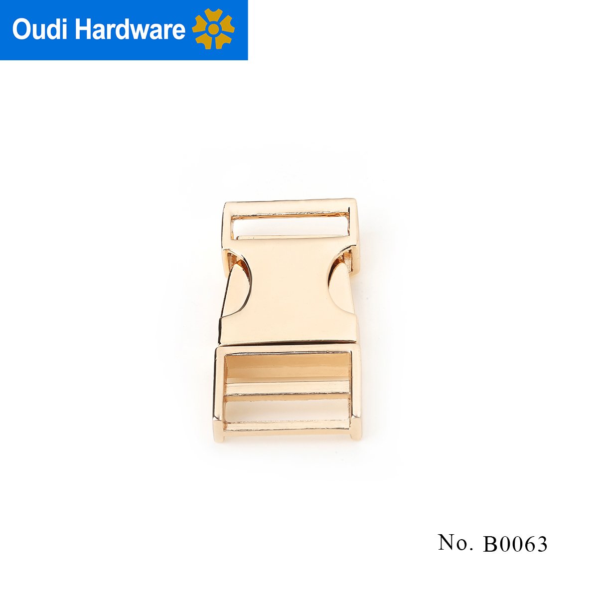 Light Gold Side Release Buckles for Dog Collars High Quality Zinc Alloy Side Quick Release Buckles for Bags and Luggages