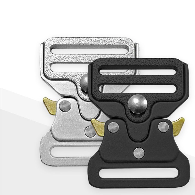 Customized logo 33mm zinc alloy belt buckle quick release buckle