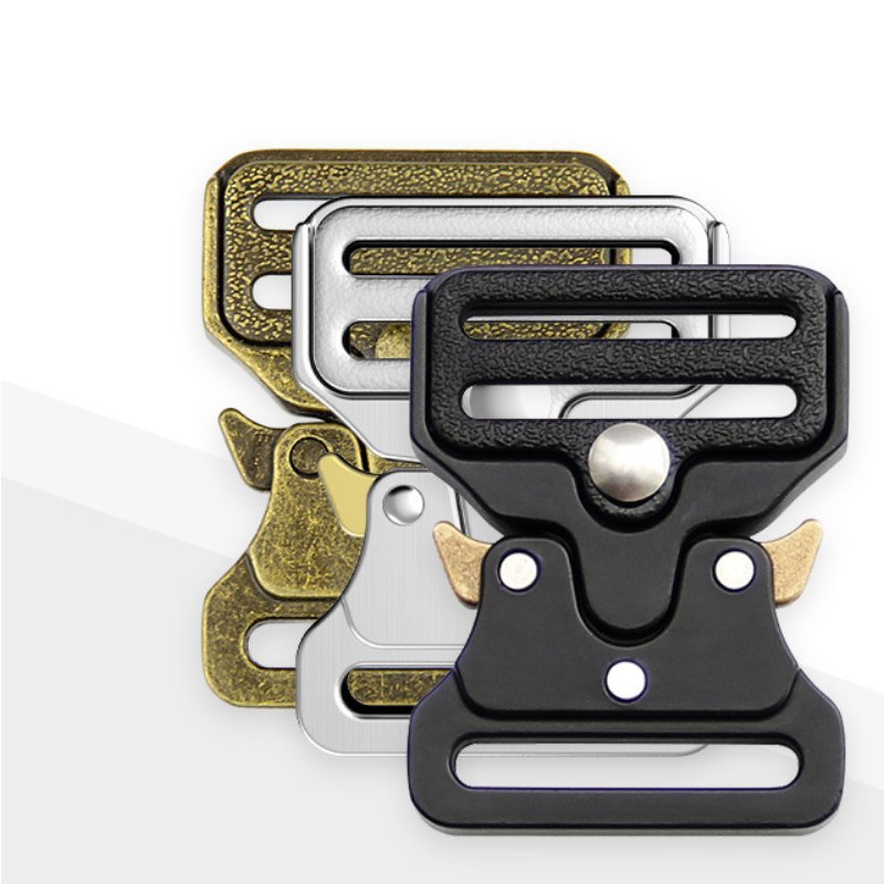 Customized logo 33mm zinc alloy belt buckle quick release buckle