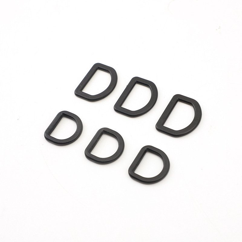 20/25mm New Plastic Black Semi Circular D Buckle Rings BL Custom Logo Plastic Original for Sports Design 100pcs CN;GUA