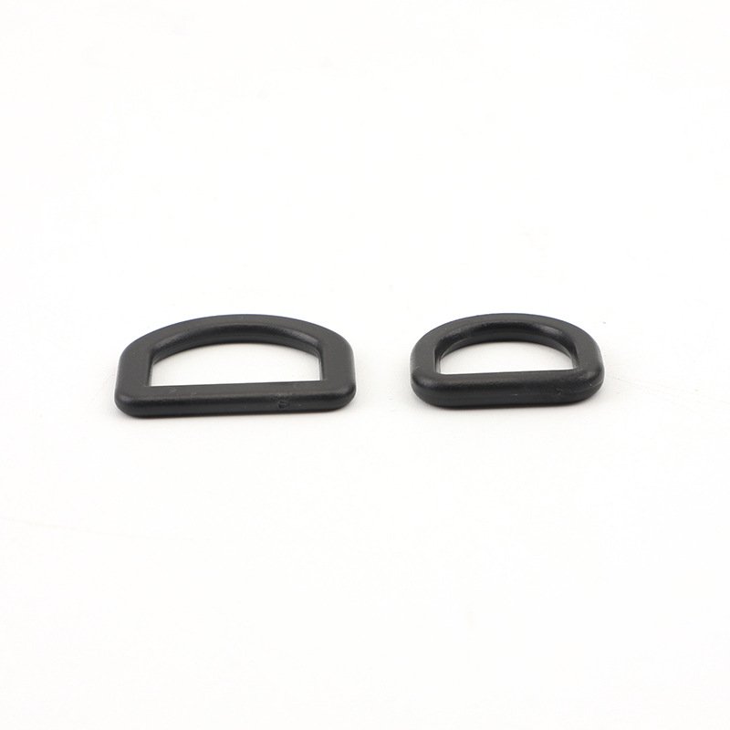 20/25mm New Plastic Black Semi Circular D Buckle Rings BL Custom Logo Plastic Original for Sports Design 100pcs CN;GUA