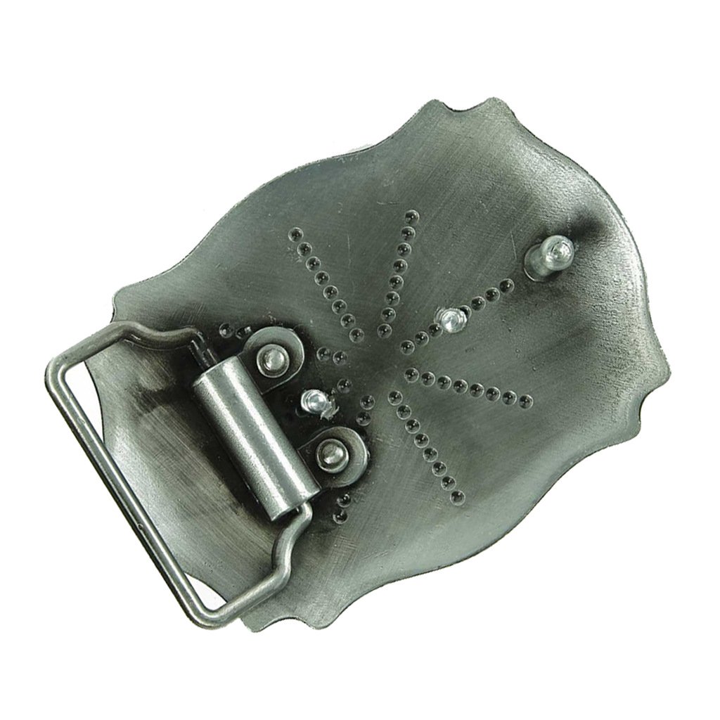Western Belt Buckle Initial Letters ABCDEFG to Z Cowboy Rodeo Silver Large Belt Buckle for Men