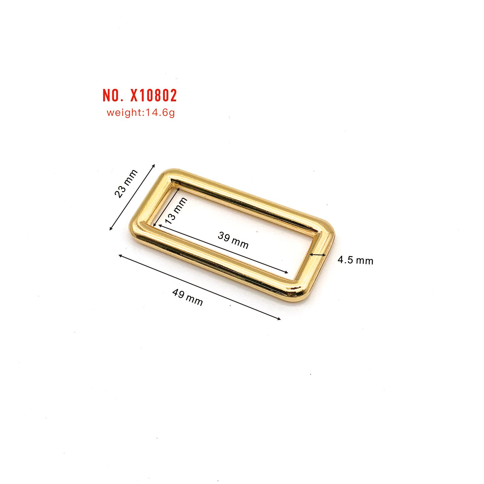 Customized luggage metal female bag shoulder strap belt adjustment pin buckle D ring clothing accessories