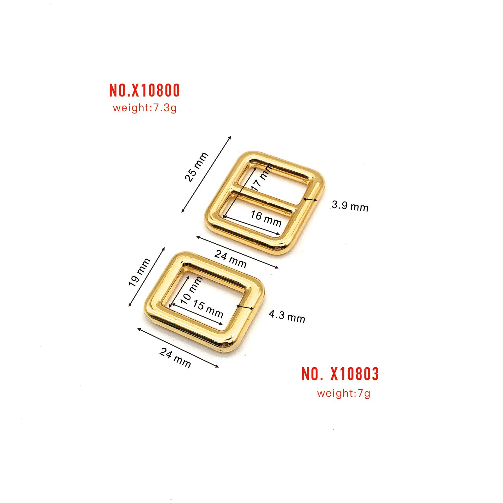 Customized luggage metal female bag shoulder strap belt adjustment pin buckle D ring clothing accessories