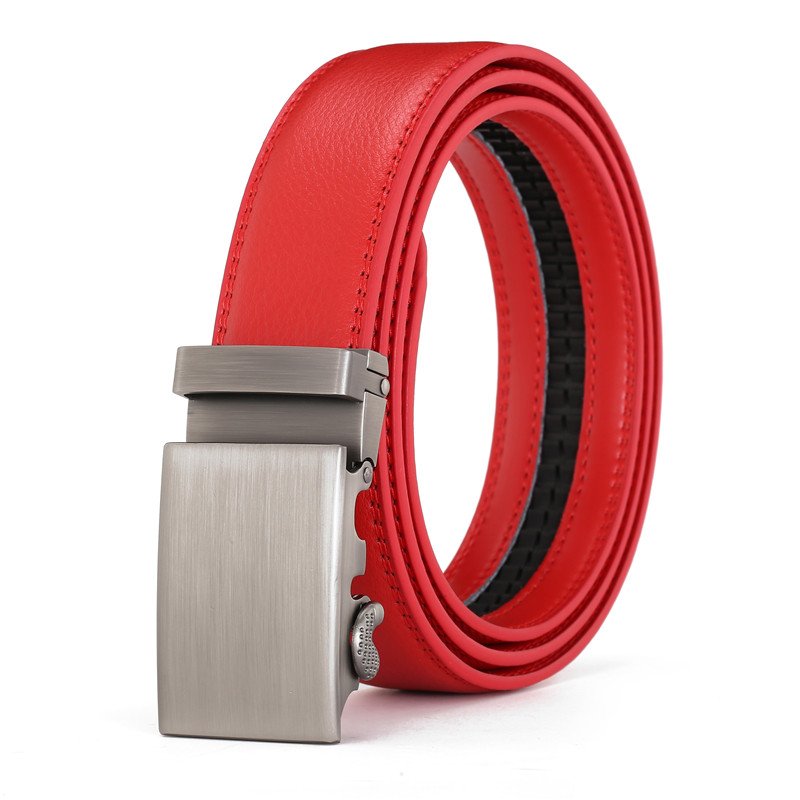 LQbelt New Men's Automatic Buckle Belt Genuine Leather Belts For Men Ratchet Waistband Custom Belt OEM Factory